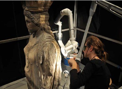 cleaning of Caryatids
